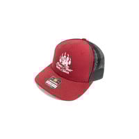 Bear Claw Logo Trucker Cap- Cardinal & Black