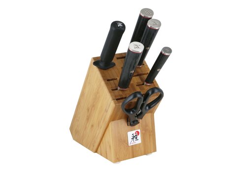 34680-000--MIYABI, Kaizen II, 7pc Knife Block Set, Bamboo