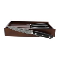 Zwilling, Kramer, Euroline, 4 Pc Steak Knife Set, Stainless Damascus