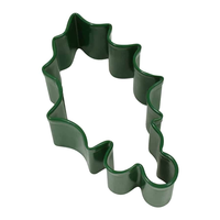 R&M, Holly Leaf Cookie Cutter, 3.25"  Green