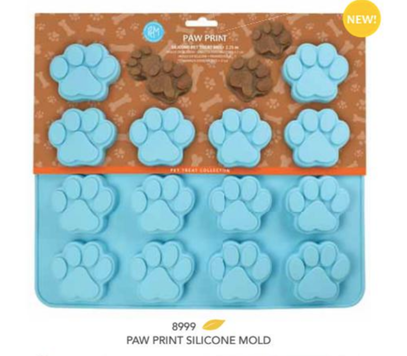 8999--R&M, Pet Treat Silicone Molds - Paw Print
