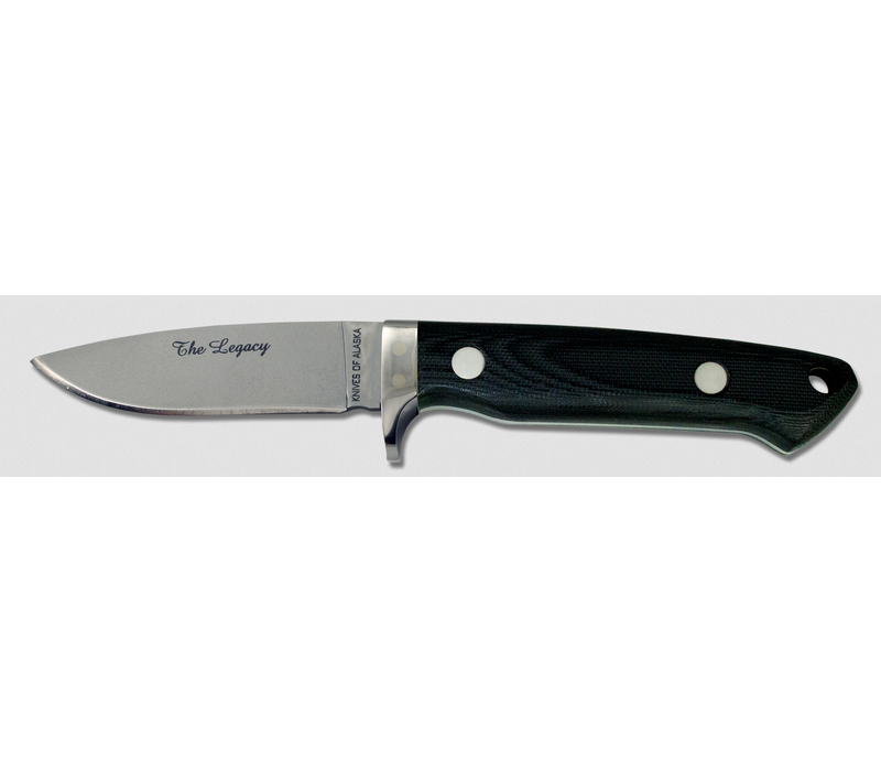 Knives of Alaska, The Legacy,  Black G10 Handle, D2 Steel