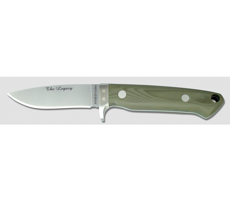 Knives of Alaska The Legacy, D2 Steel - Olive Drab G10 Handle