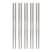 Helen's Asian Kitchen Stainless Steel Chopsticks- 5 Pairs