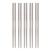 Helen's Asian Kitchen Stainless Steel Chopsticks- 5 Pairs