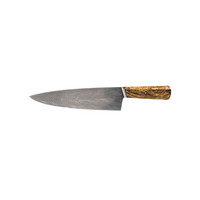 Dragon's Breath Forge Custom Damascus Chef's Knife, Sapele Handle