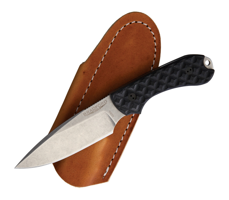 Bradford Knives Guardian 3 Fixed Blade EDC- AEB-L Stainless Steel & Black G-10 Handle