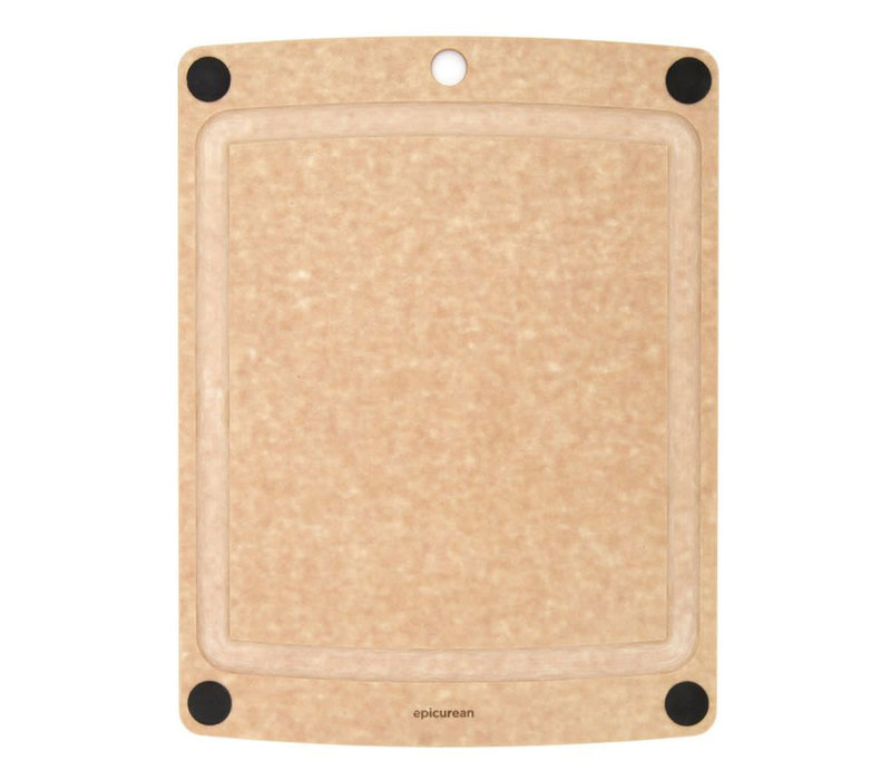 Epicurean All-In-One Cutting Board Natural with Rubber Feet 14.5"x11.25"