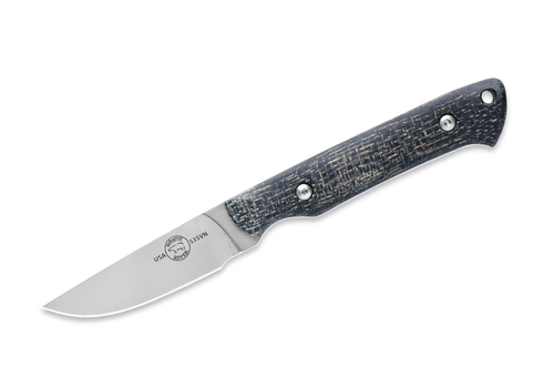 White River Knife & Tool White River Knife Small Game Knife-Black Burlap Micarta, CPM S35VN Steel