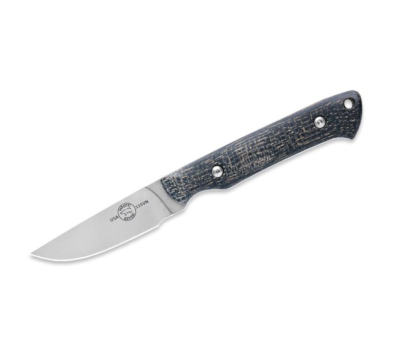 White River Knife & Tool, Small Game, Black Burlap Micarta, CPM S35VN