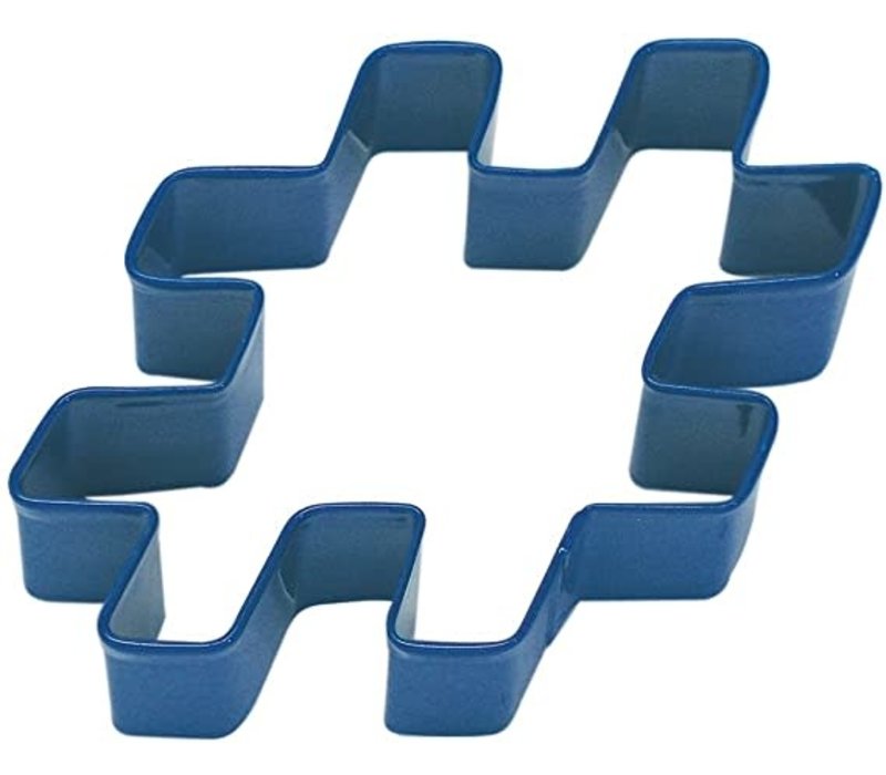 R&M Hashtag Cookie Cutter 4"- Navy