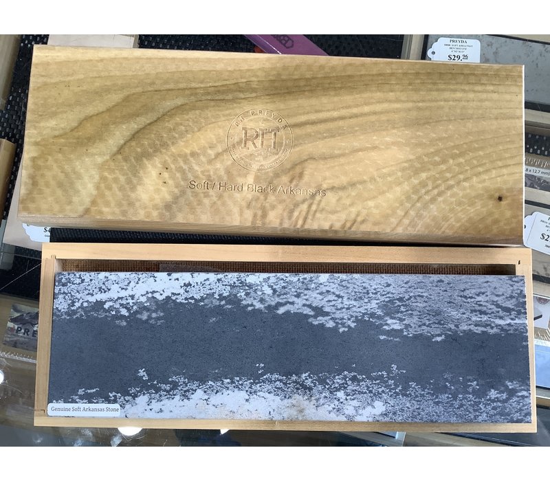 Preyda, Combination Wide Bench Stone, Soft/Hard Black Arkansas 10"x3"x1"