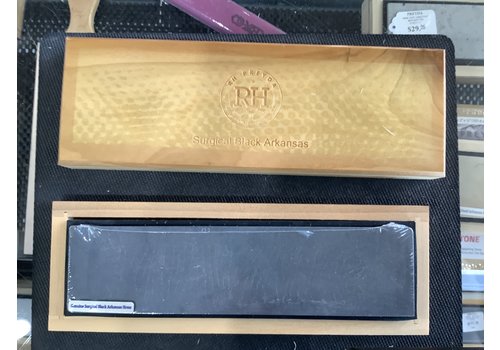 RH Preyda Surgical Black Arkansas Bench Stone 8"x2"x1/2"