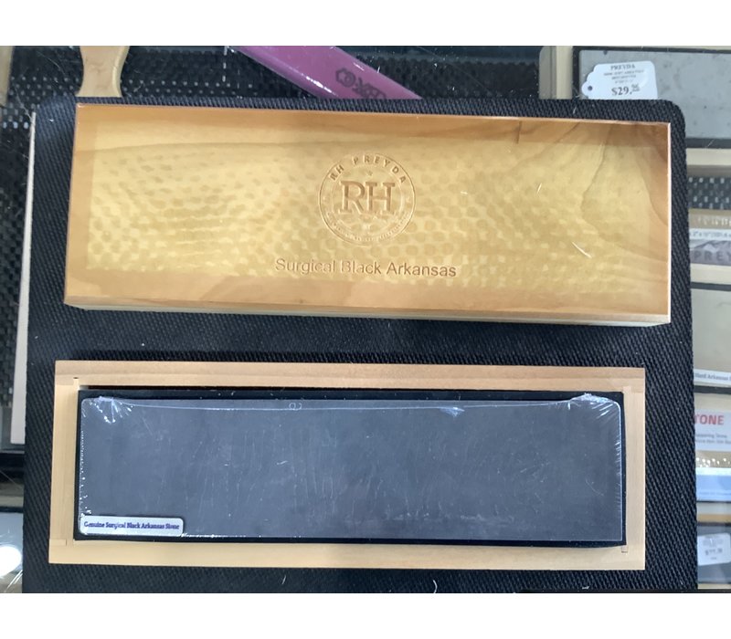 Surgical Black Arkansas Bench Stone 8"x2"x1/2"