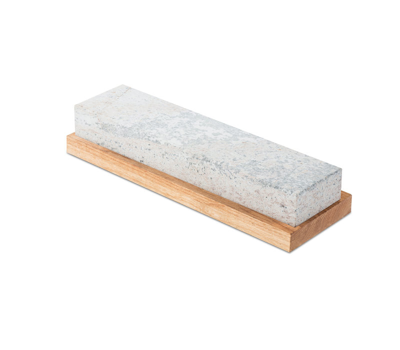 RH Preyda Wood Block Mounted Soft Arkansas  Water Stone 4” x 2” x 1/2”