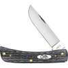Case & Sons Cutlery Co. Case Cutlery Sod Buster Jr with a pocket worn Crandall Gray jig bone and a carbon steel (CV) Blade.