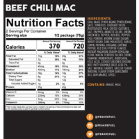 Peak Refuel Beef Chili Mac, 56845