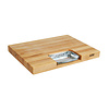 John Boos John Boos, Maple Prep Master Cutting Board With Juice Groove & Stainless Pan 24"x18"2-1/4"