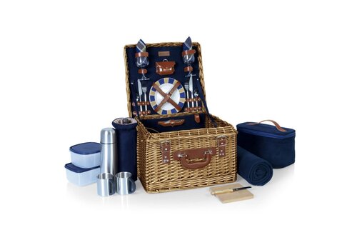 Picnic Time Picnic Time, Canterbury Picnic Basket, Navy Blue