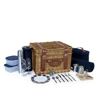 Picnic Time, Canterbury Picnic Basket, Navy Blue