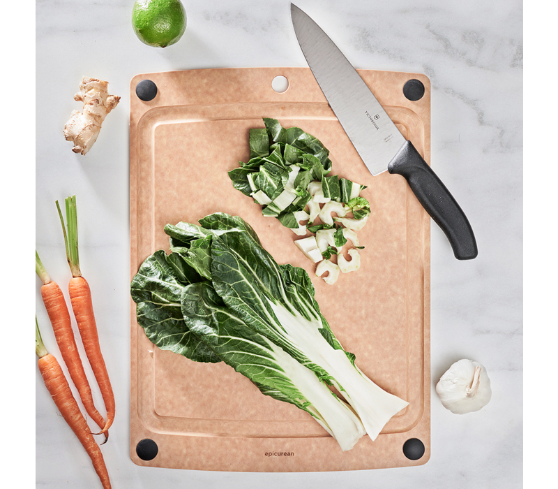 Epicurean All-In-One Cutting Board Natural with Rubber Feet 17.5" x 13"