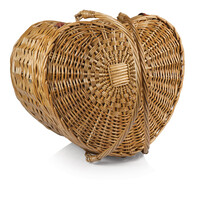 Picnic Time, Heart Picnic Basket, (Antique White)