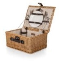 Picnic Time, Classic Picnic Basket, (Beige Canvas)