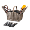 Picnic Time Picnic Time, Piccadilly Picnic Basket, Gray with Gold Accents