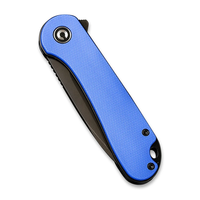 CIVIVI Elementum Flipper Knife-Black Stonewash D2 Blade, Blue G-10 Handle