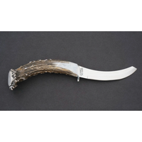 Silver Stag Back Strapper- Elk Crown Handle, D2 Steel