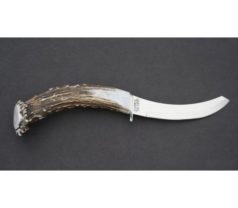 Silver Stag Back Strapper- Elk Crown Handle, D2 Steel