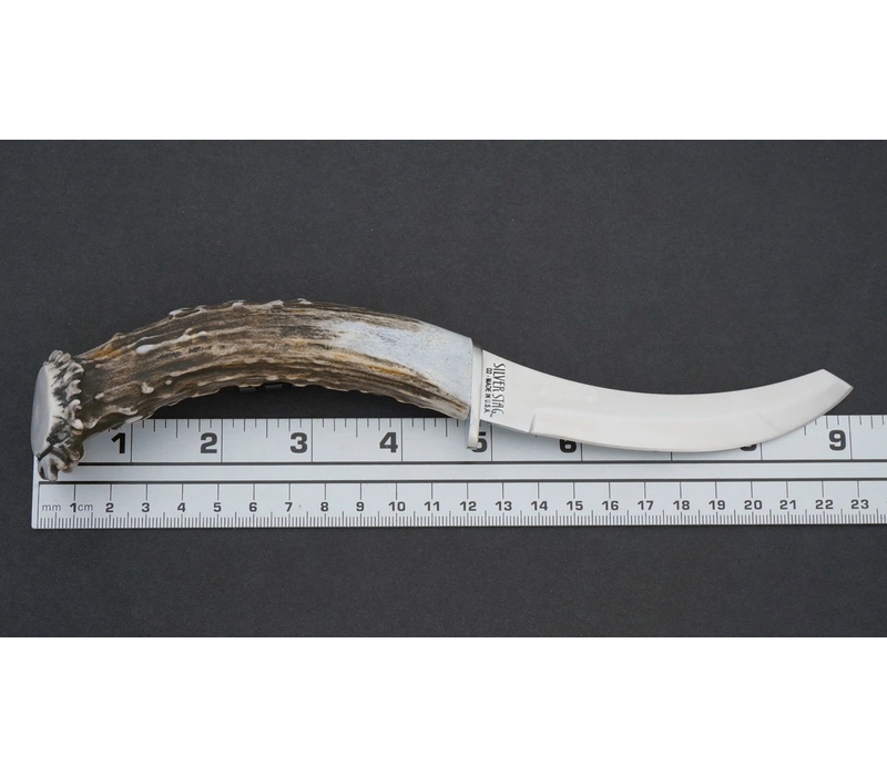 Silver Stag Back Strapper- Elk Crown Handle, D2 Steel