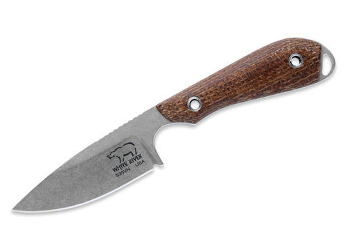 White River Knife & Tool White River Knife & Tool M1 Caper- Natural Burlap Micarta, CPM S35VN Blade
