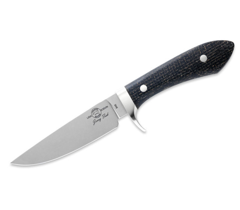 White River Sendero Classic Black Burlap Micarta, CPM S35VN Steel