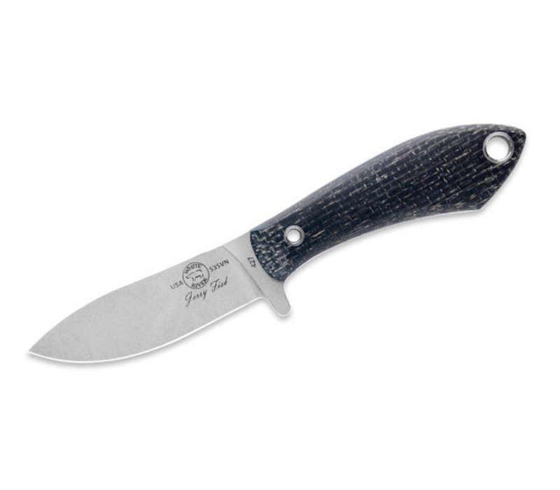 White River Sendero Pack Black Burlap Micarta, CPM S35VN