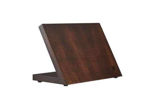 MIYABI, Magnetic Knife Easel, Red Maple, Walnut Stain