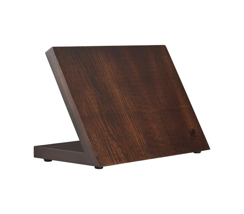 MIYABI, Magnetic Knife Easel, Red Maple, Walnut Stain