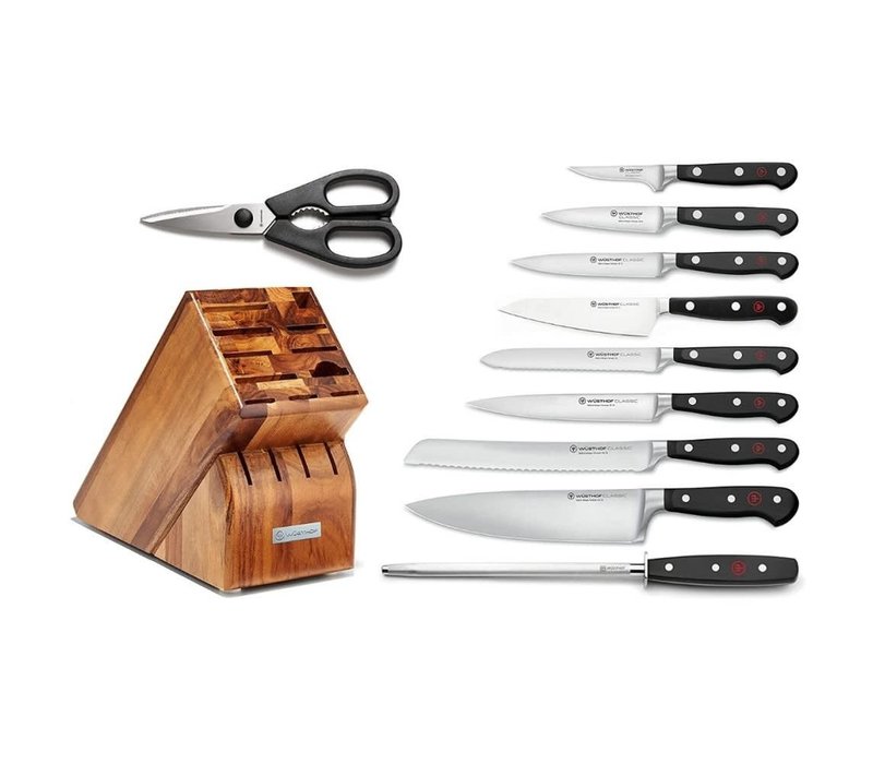 Wusthof Classic 11Pc Block Set Acacia