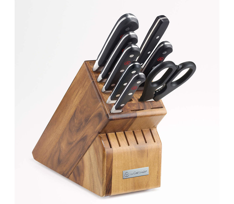 Wusthof Classic 9Pc Block Set, Acacia Block