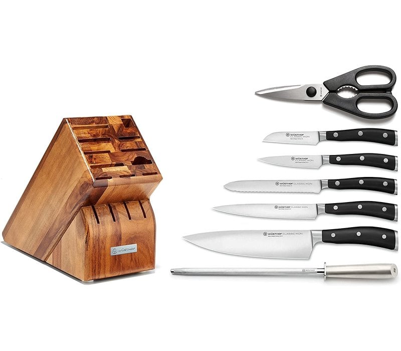 Wusthof Classic Ikon 8pc Block Set, Acacia Block