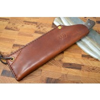 White River Camp Cleaver Natural Burlap Micarta, CPM S35VN
