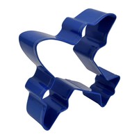 R&M Airplane 4" Cookie Cutter Navy Blue (single)