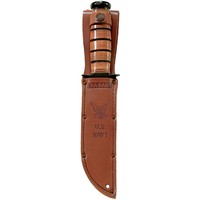 Ka-Bar U.S. Navy Fighter, Carbon Steel, Leather Handle
