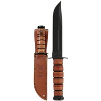 Ka-Bar U.S. Navy Fighter, Carbon Steel, Leather Handle