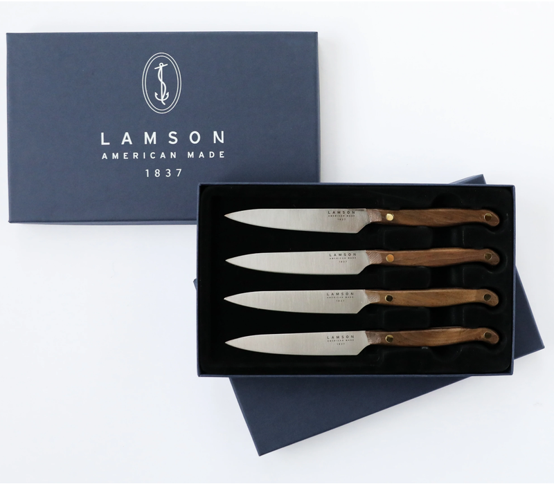 Lamson Vintage Series 5″ Vintage Steak Knives, 4-Piece Sets, Fine-Edge