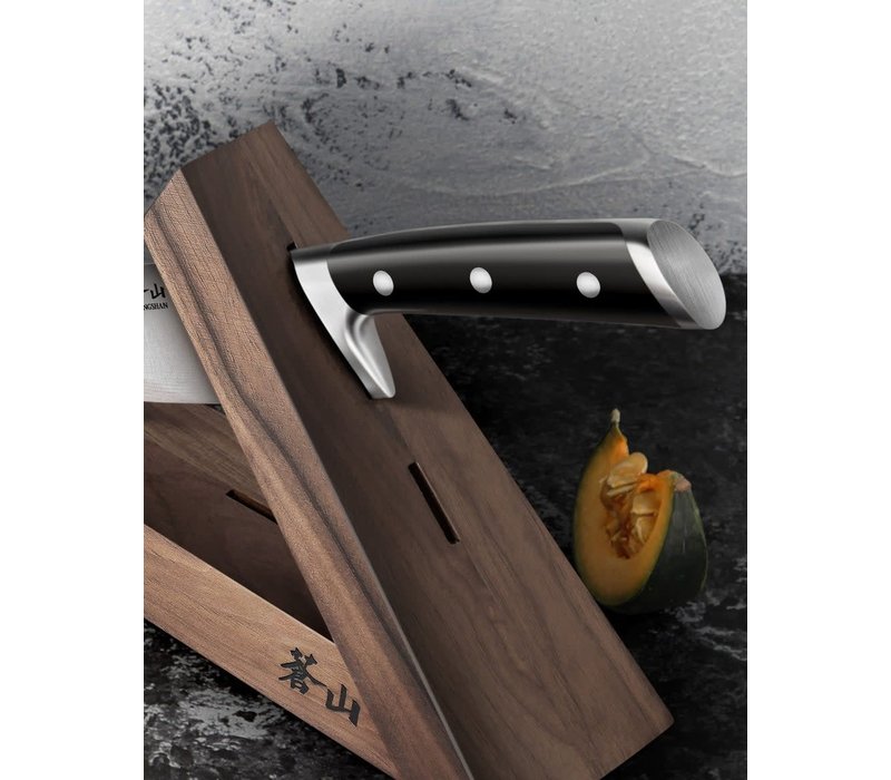 1021240--Cangshan, Triangle Walnut Knife Block- Two Slots (Block Only)