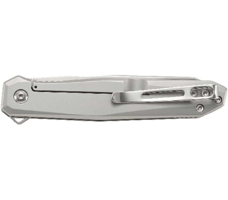 CRKT, Facet Assisted, D2, Stainless Handle