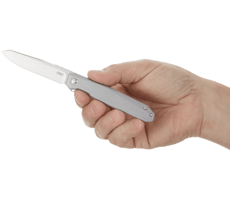 CRKT, Facet Assisted, D2, Stainless Handle