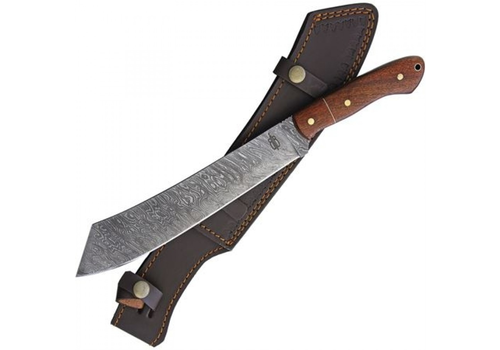 Buck & Bear Buck n Bear Utility Machete Damascus with Walnut Handle Buck & Bear Buck n Bear Utility Machete Damascus with Walnut Handle