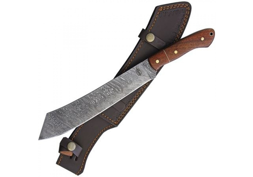 Buck & Bear Buck n Bear Utility Machete Knife- Damascus with Walnut Handle